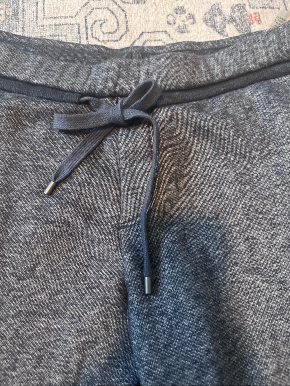 NWOT Vince Women’s Rib Cuff Jogger Sweatpants Heather Indigo Blue 100% Cotton M - Picture 4 of 11